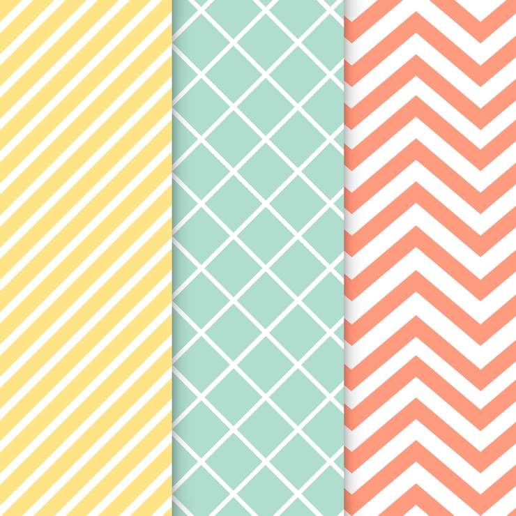 Vector Gratis pastel mixed seamless pattern vector set