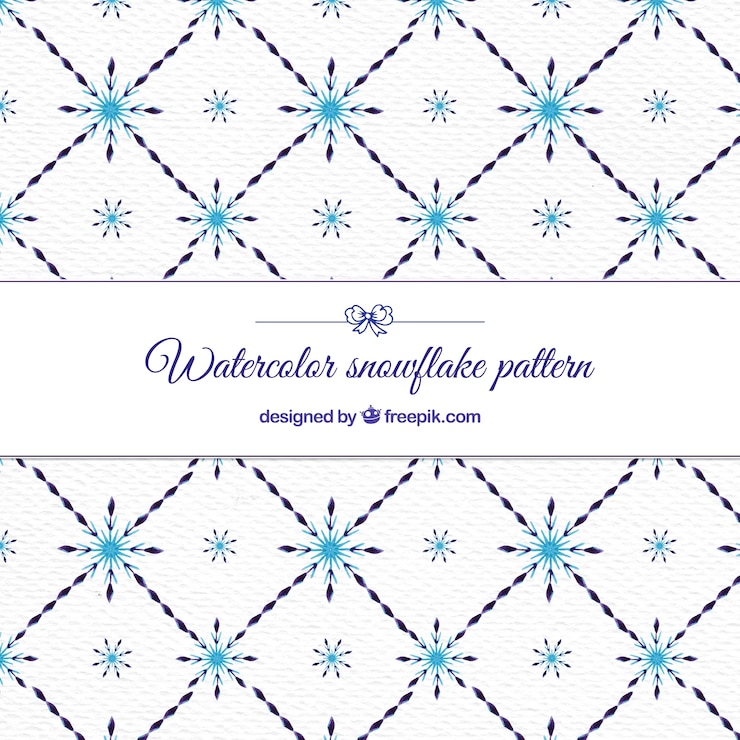 Vector Gratis pattern of ornamental snowflakes
