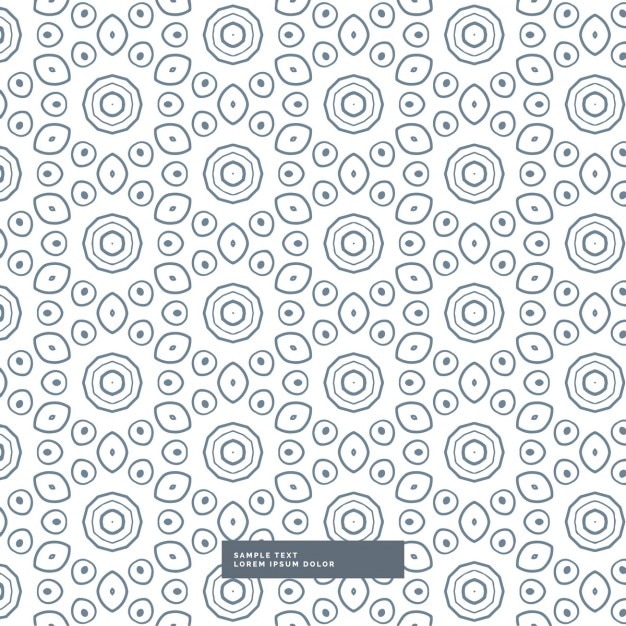 Vector Gratis pattern with circular shapes on a white background