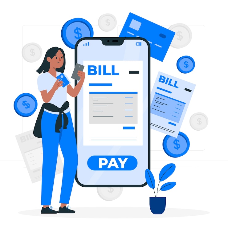 Vector Gratis paying bills concept illustration