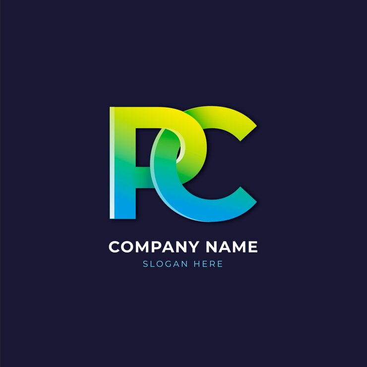 Vector Gratis pc monogram logo design template