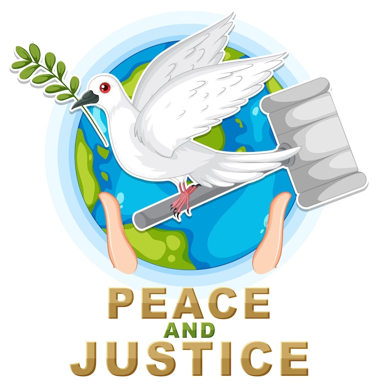 Vector Gratis peace and justice global illustration