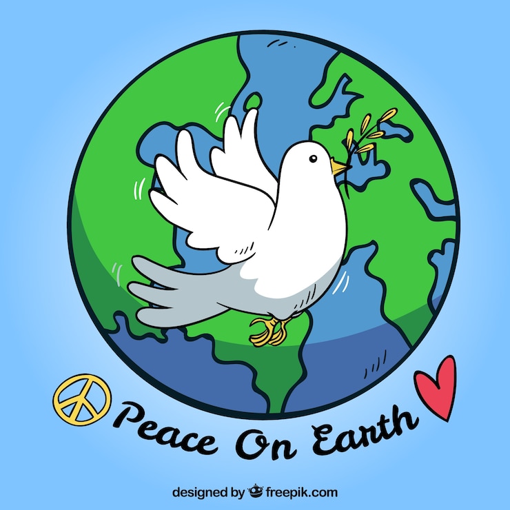 Vector Gratis peace on earth background