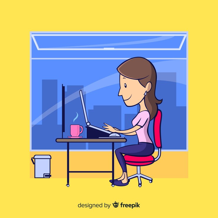 Vector Gratis pekerja kantor di kantor