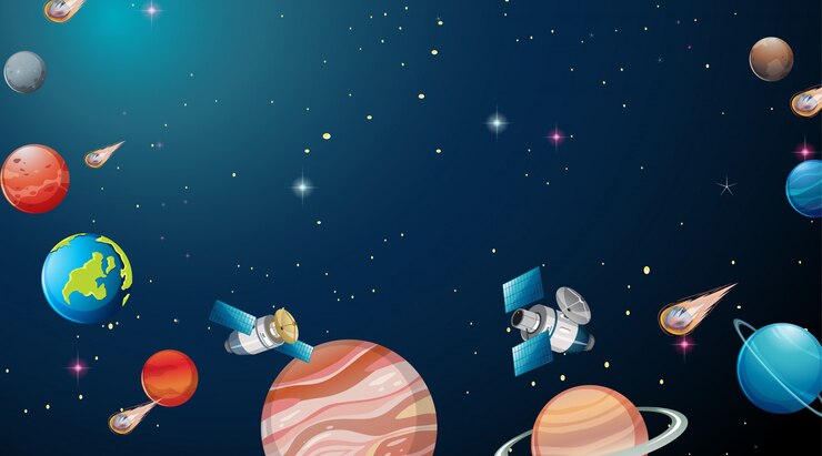 Vector Gratis pemandangan alam semesta tata surya