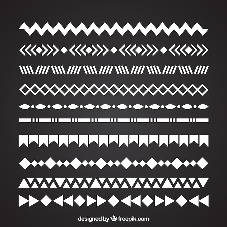 Vector Gratis pembatas putih geometris