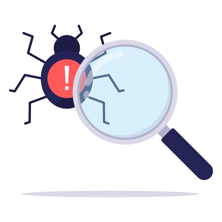 Vector Gratis pencarian cyber bug