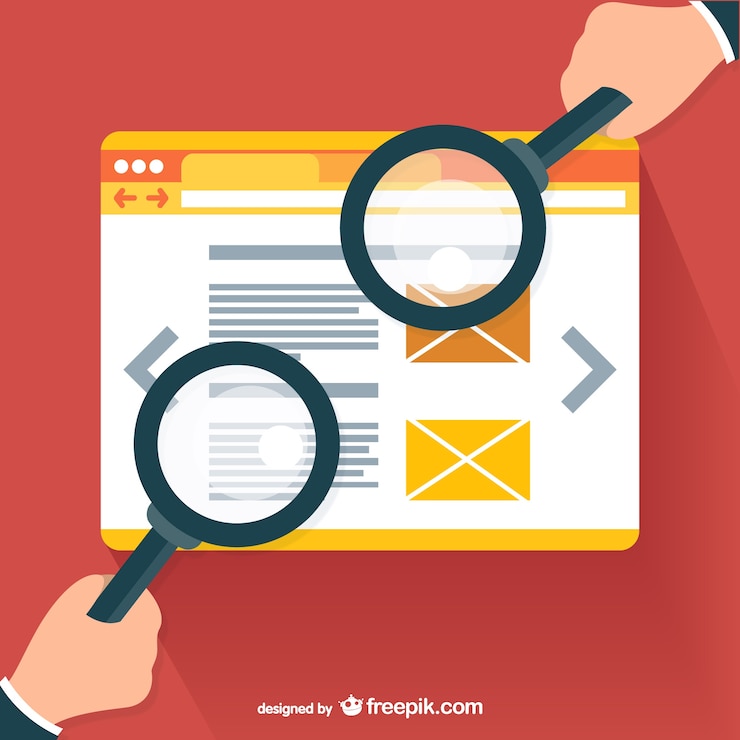 Vector Gratis pencarian teks kaca pembesar