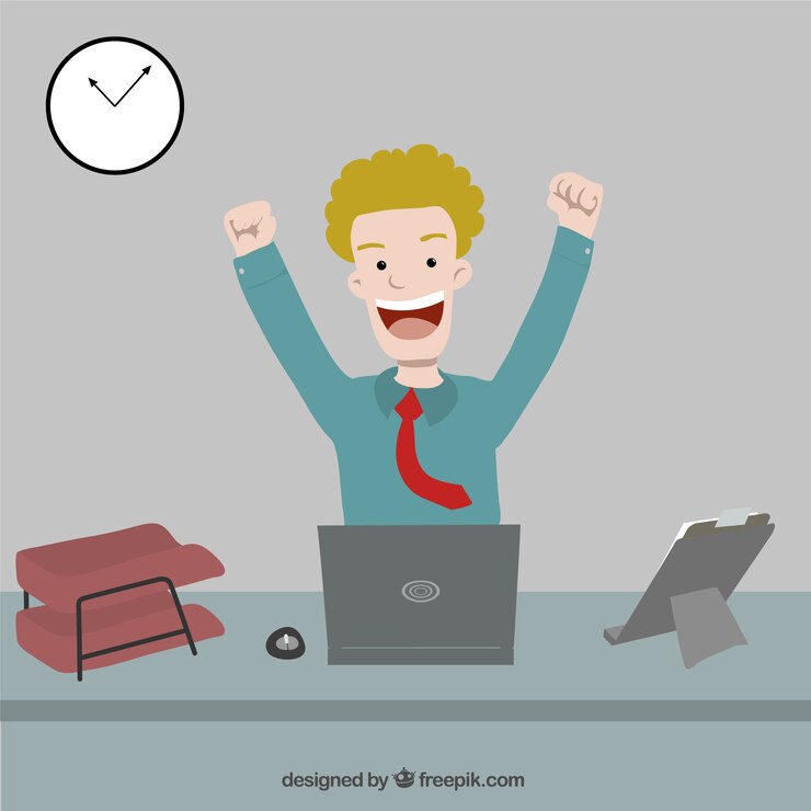 Vector Gratis pengusaha bahagia