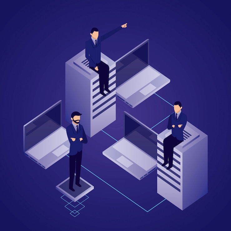 Vector Gratis pengusaha jaringan data