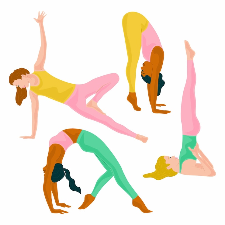 Vector Gratis people doing yoga design