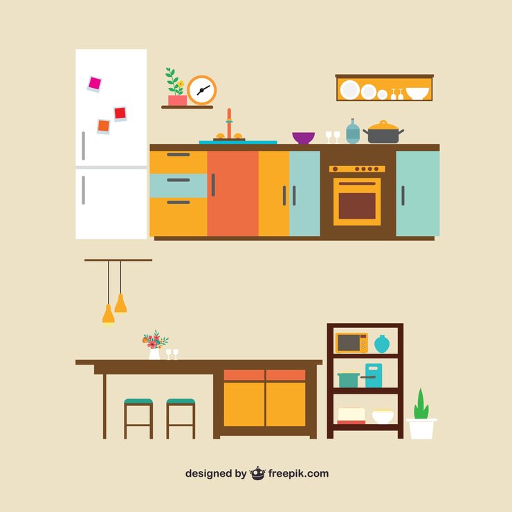 Vector Gratis perabot dapur