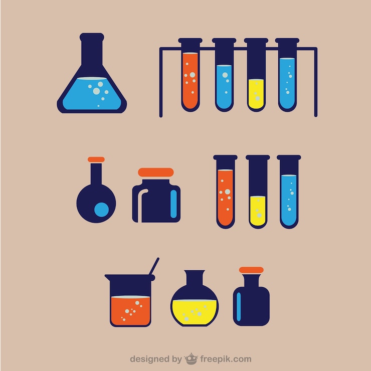 Vector Gratis peralatan laboratorium kimia