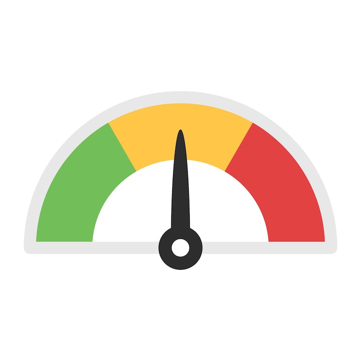 Vector Gratis performance meter semi circle