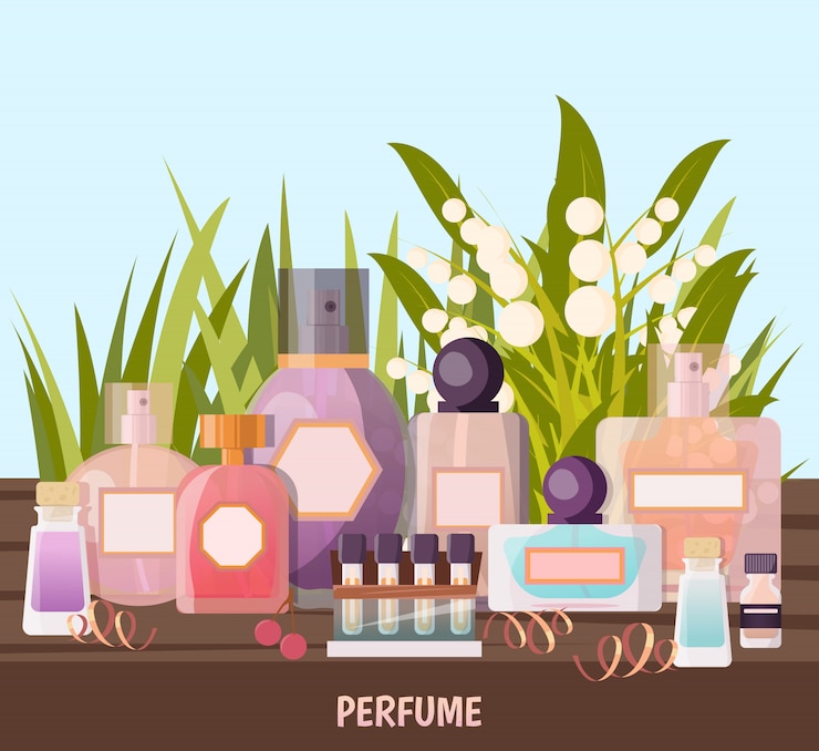 Vector Gratis perfume shop background