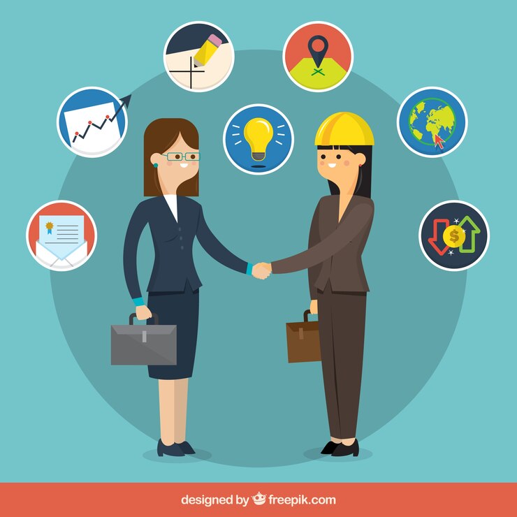 Vector Gratis perjanjian businesswoman