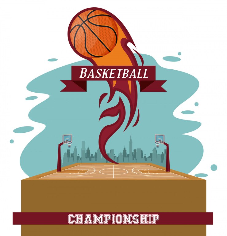 Vector Gratis permainan olahraga bola basket