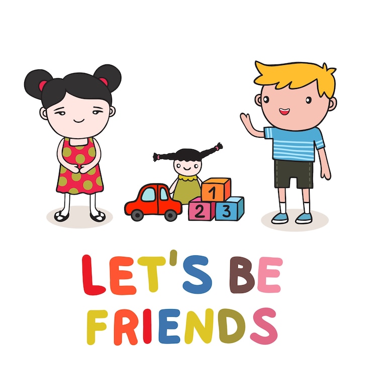 Vector Gratis persahabatan anak-anak