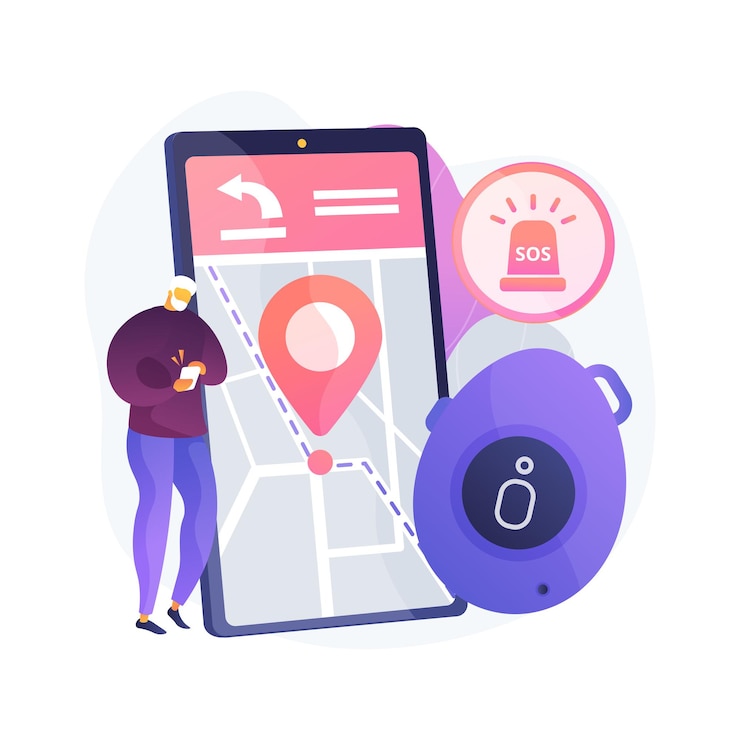 Vector Gratis personal emergency button abstract concept illustration
