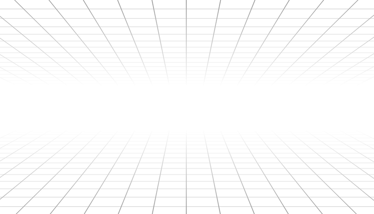 Vector Gratis perspektif pola garis grid geometris pada latar belakang putih