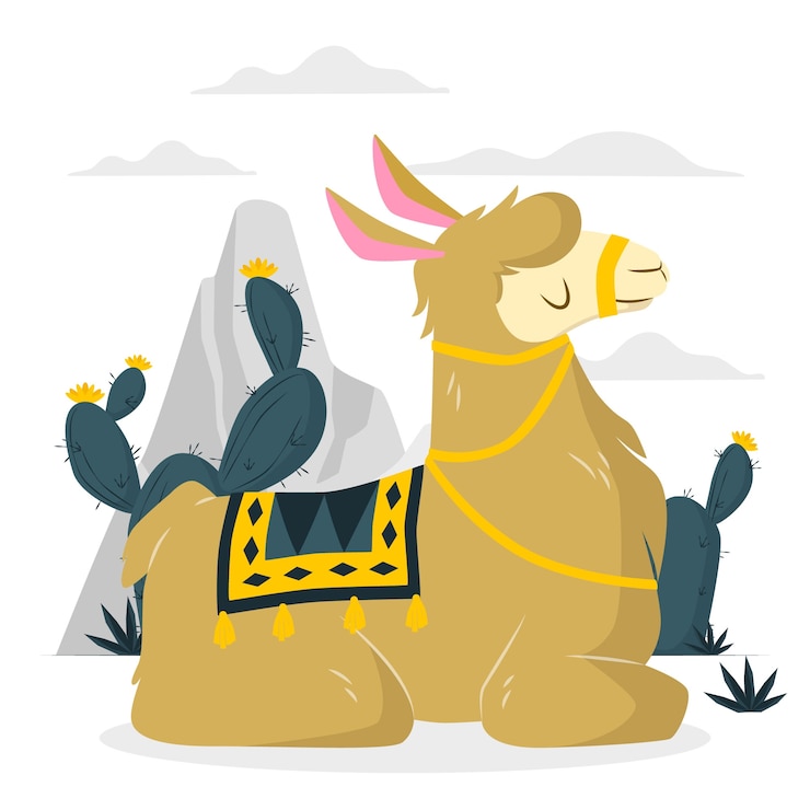 Vector Gratis peruvian llama illustration concept