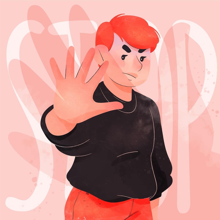 Vector Gratis pesan hentikan kekerasan gender