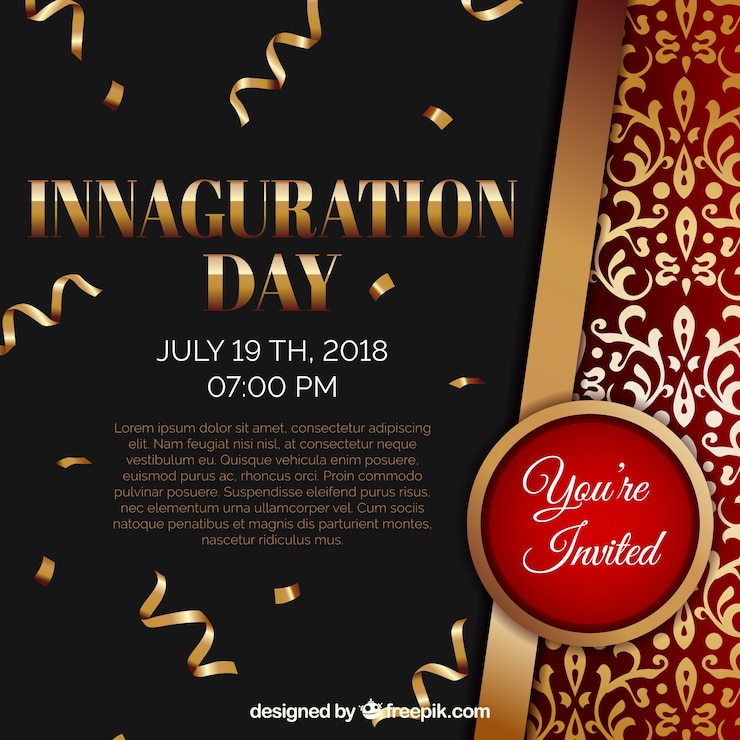 Vector Gratis pesta peresmian elegan dengan gaya vintage