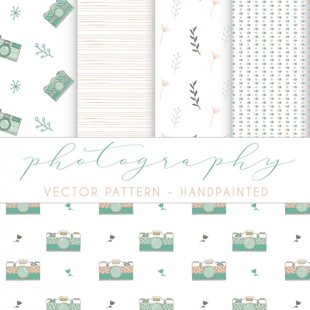 Vector Gratis photography patterns collection