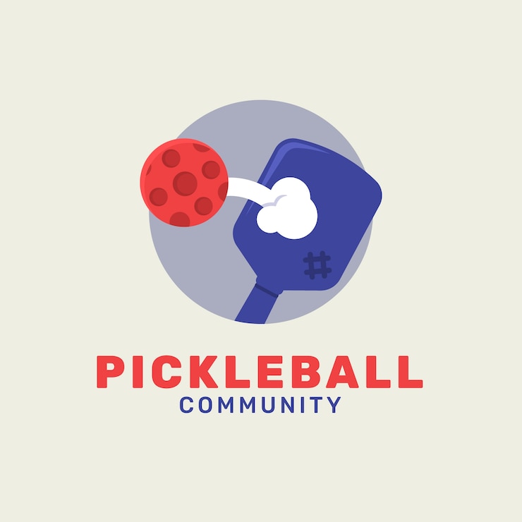 Vector Gratis pickleball  logo template