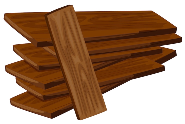 Vector Gratis pile of wooden plywoods