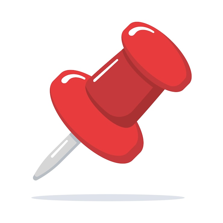Vector Gratis pin tack red