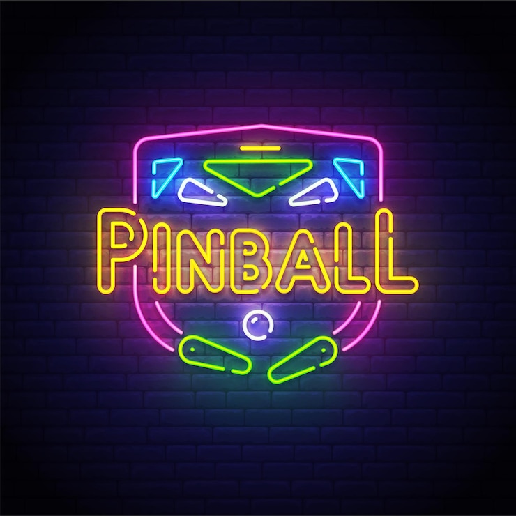 Vector Gratis pinball neon sign