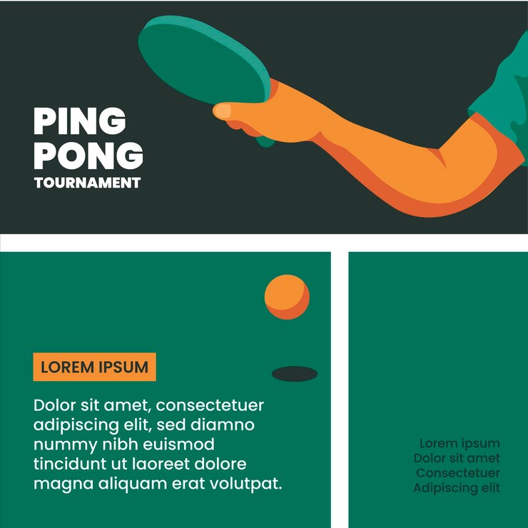 Vector Gratis ping pong tournament template