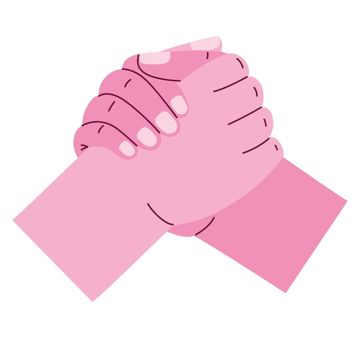 Vector Gratis pink hands illustration