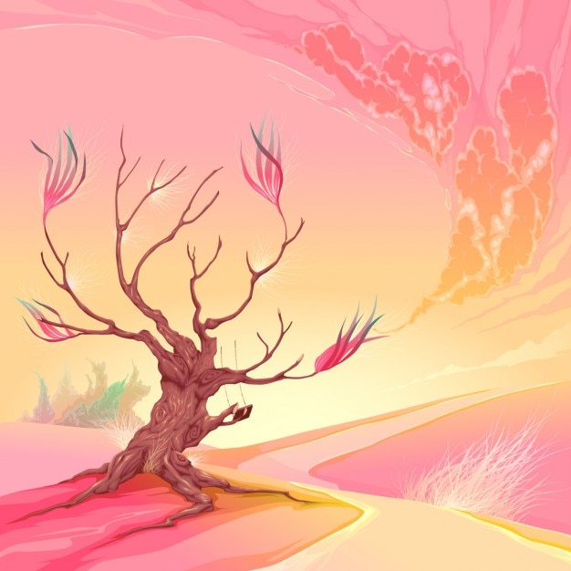 pink landscape