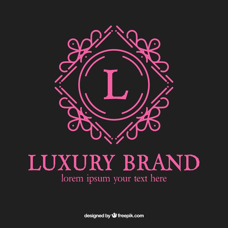 Vector Gratis pink monogram logo
