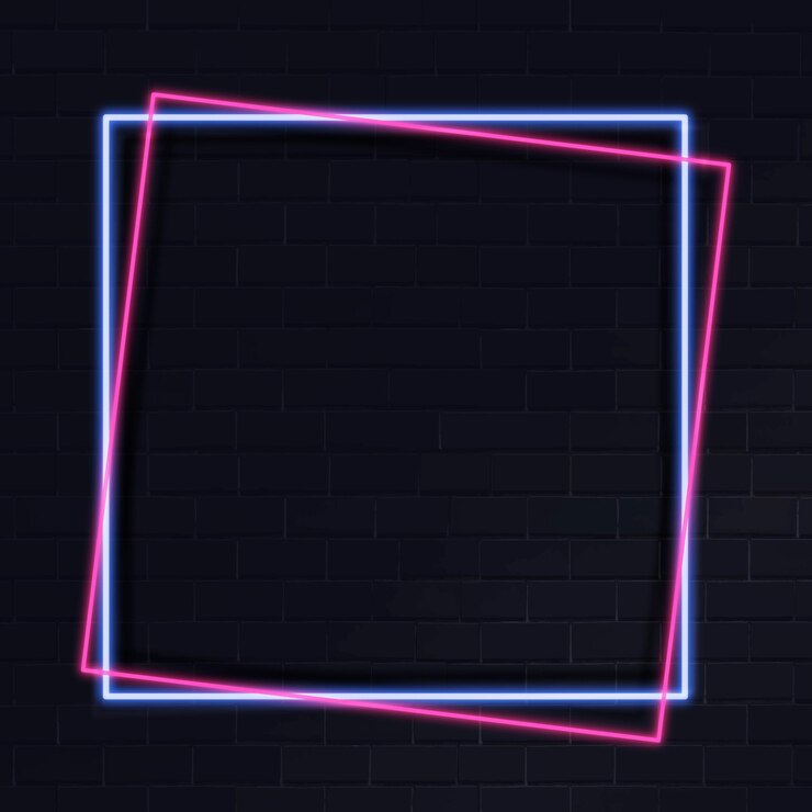 Vector Gratis pink neon frame on a dark background