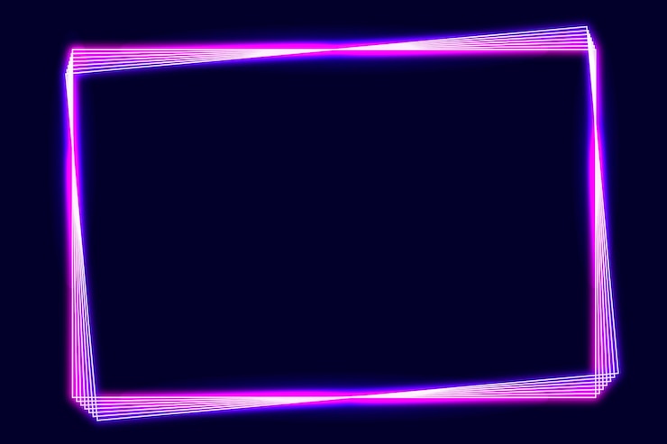 Vector Gratis pink neon frame on a dark background