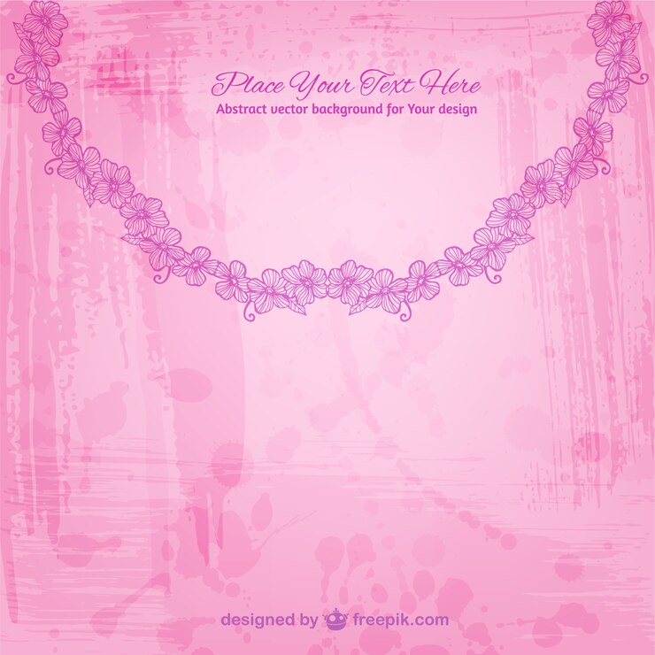 Vector Gratis pink watercolor background with flowers