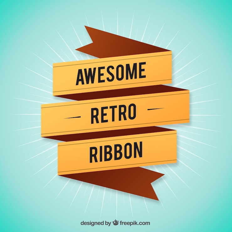 Vector Gratis pita retro yang keren