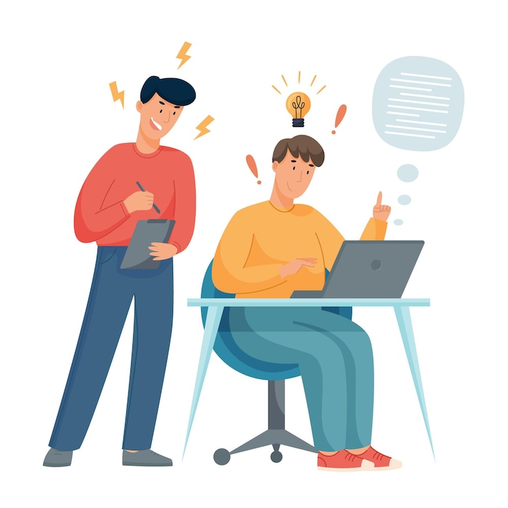 Vector Gratis plagiarism concept having an idea stolen