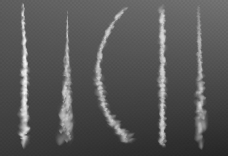 Vector Gratis plain smoke trail jet vector contrail line cloud