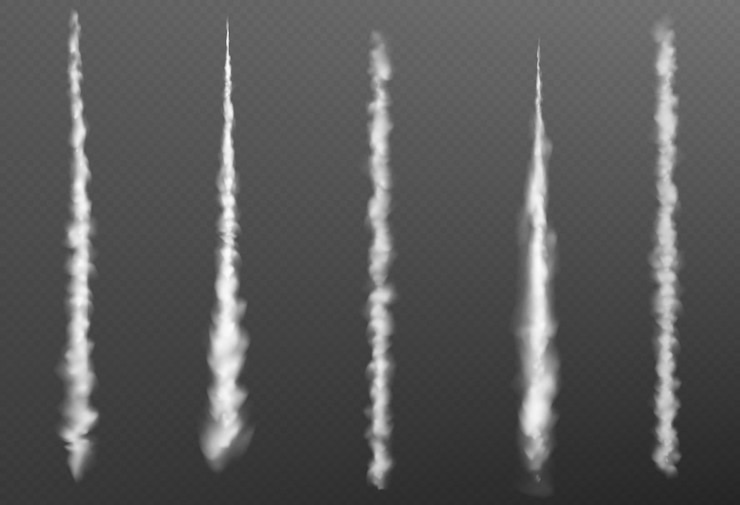 Vector Gratis plain smoke trail jet vector contrail line cloud