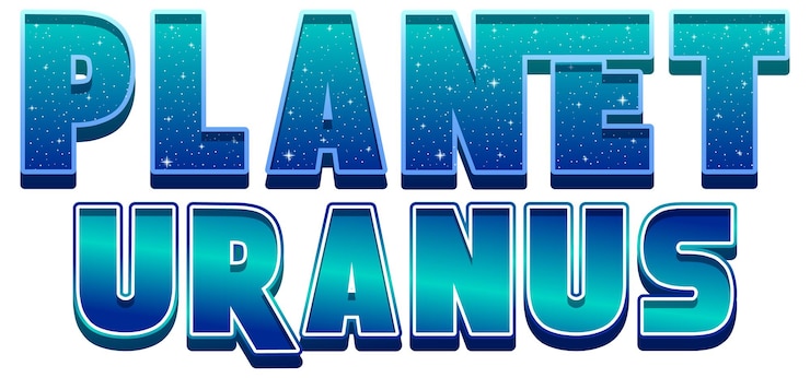 Vector Gratis planet uranus word logo design