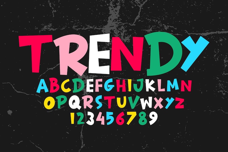 Vector Gratis playful and cute cartoon alphabet design