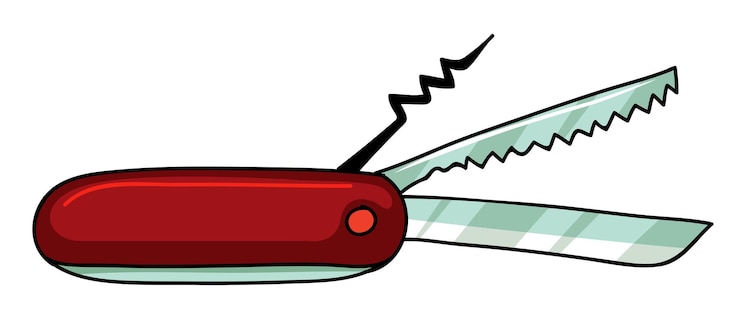 Vector Gratis pocket knife on white