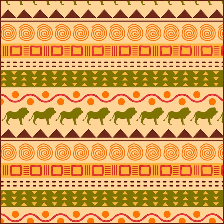 Vector Gratis pola afrika datar