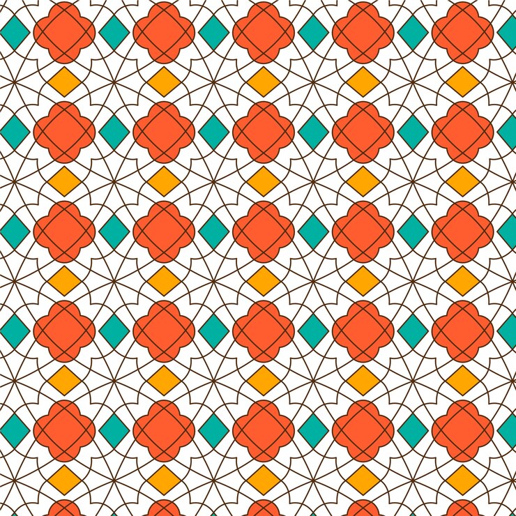 Vector Gratis pola arabesque kreatif desain datar