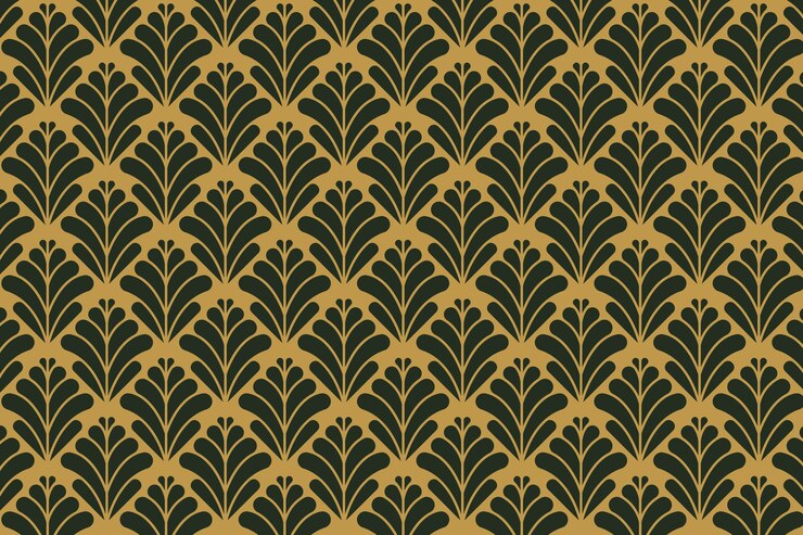 Vector Gratis pola art deco desain datar