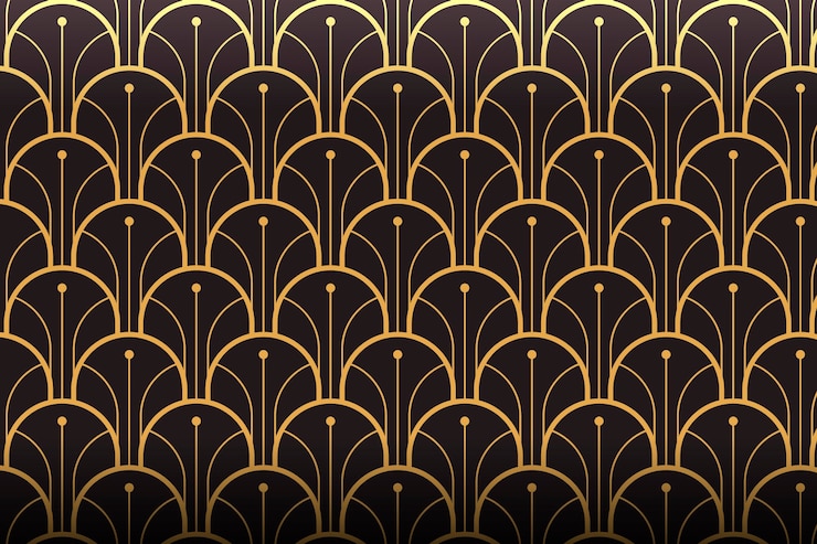 Vector Gratis pola art deco gradien elegan